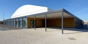 Couverture patinoire Reims - fondation par semelle de compression